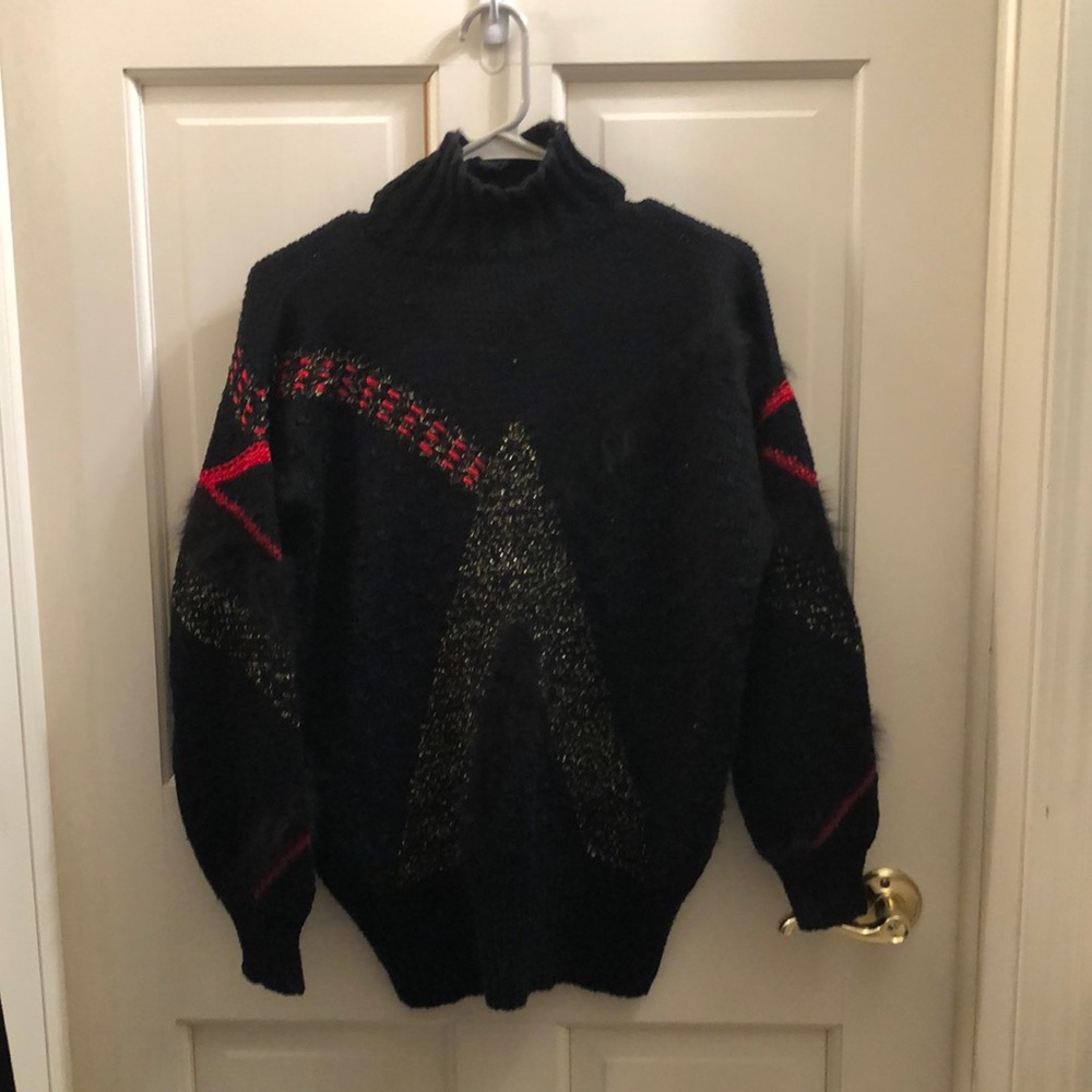 Pure silk, handknit, designer sweater.